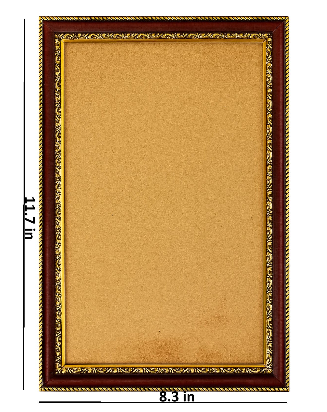 Premium 8x10 Inch Wooden Photo Frame for Wall & Table |Modern Black & Antique Gold Finish | Picture Frame for Home Decor, Gift, Office, Certificate