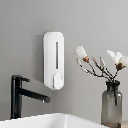 Wall Mounted Soap Dispenser Manual | Press Type Liquid Hand Wash, Shampoo & Sanitizer Dispenser for Bathroom & Kitchen – Refillable, Durable & Space Saving