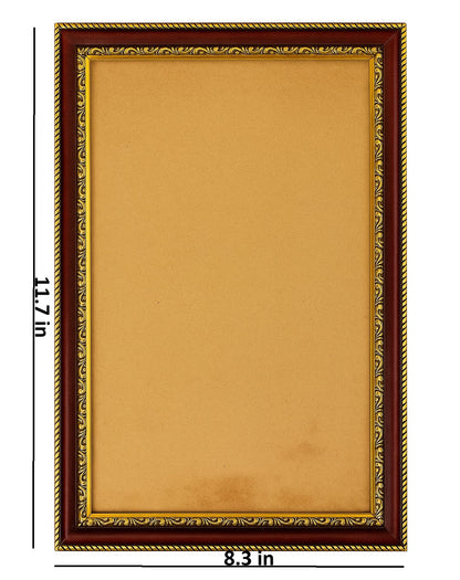 Premium 8x10 Inch Wooden Photo Frame for Wall & Table |Modern Black & Antique Gold Finish | Picture Frame for Home Decor, Gift, Office, Certificate