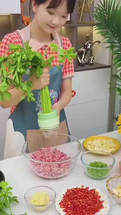 4 in 1 Portable Electric Vegetable Cutter Set – USB Rechargeable Mini Chopper, Slicer & Grinder for Kitchen
